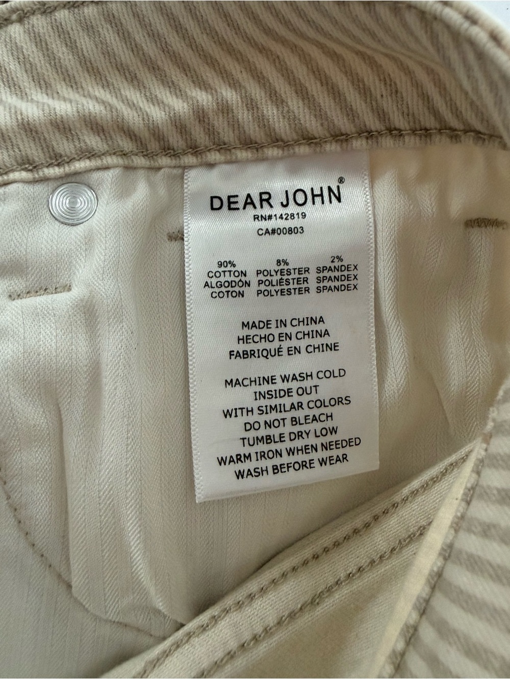 DEAR JOHN || Taylor Sand Straight-Leg Jean. Sz. 25 - Picture 11 of 15